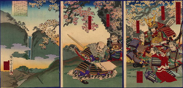 Toyohara Chikanobu: Gempei Snow Moon Flowrs no Kaika — Gempei Setsu gekka no Kaika - Japanese Art Open Database