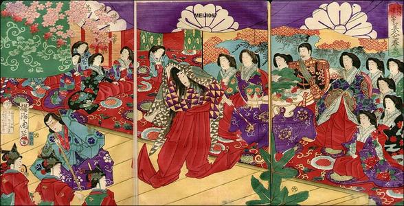 Toyohara Chikanobu: Royal family dinner - Japanese Art Open Database