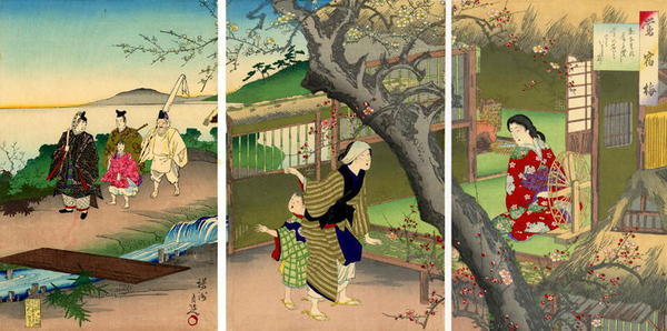 Toyohara Chikanobu: The Spinning Wheel - Japanese Art Open Database