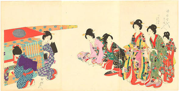 豊原周延: Departure of a lords princess — Shoko no himegimi shishutsu no zu- 諸侯之姫君 仕出之図 - Japanese Art Open Database