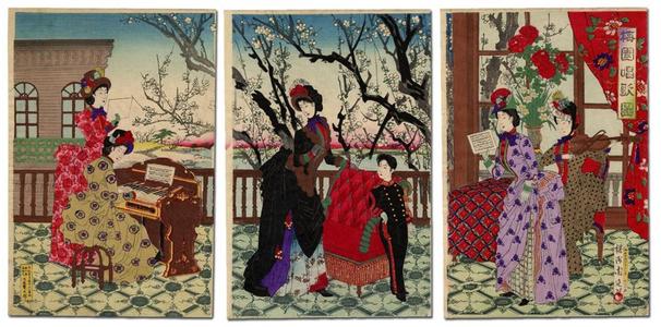 Toyohara Chikanobu: Picture of Songs and Plum Blossom - Japanese Art Open Database