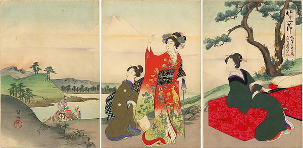 豊原周延: Chushingura 8th Act- Michiyuki- Journey - Japanese Art Open Database
