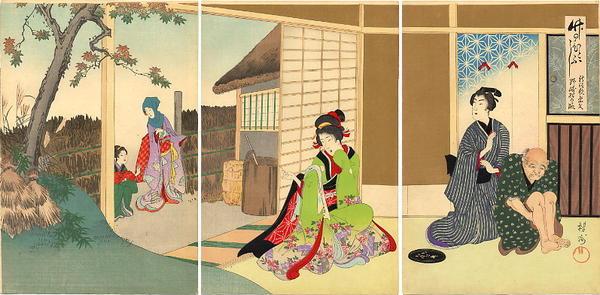 Toyohara Chikanobu: Play- The Scene of the house in Nazaki village - Japanese Art Open Database