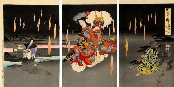 Toyohara Chikanobu: The Fire Flashes - Japanese Art Open Database