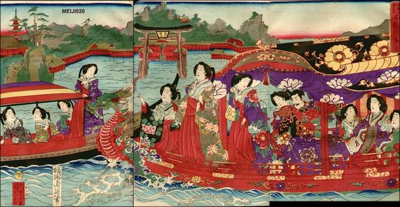 豊原周延: Itsukushima in Aki Province - Japanese Art Open Database