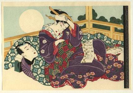 渓斉英泉: A Full Moon - Japanese Art Open Database