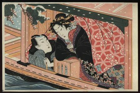 渓斉英泉: The Houseboat - repro - Japanese Art Open Database