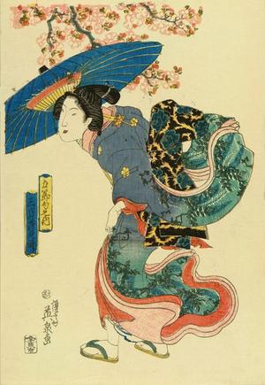 Keisai Eisen: March - Cherry blossom viewing - Japanese Art Open Database