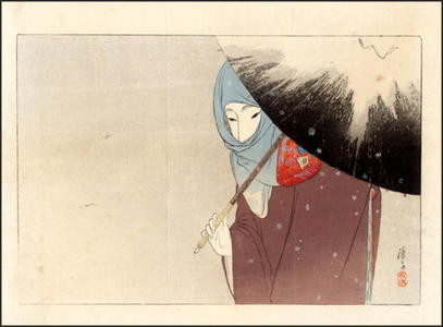 Tomioka Eisen: Snowy Day - Japanese Art Open Database