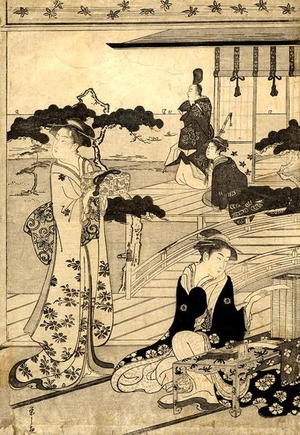 細田栄之: Prince Genji in Modern Dress - Japanese Art Open Database