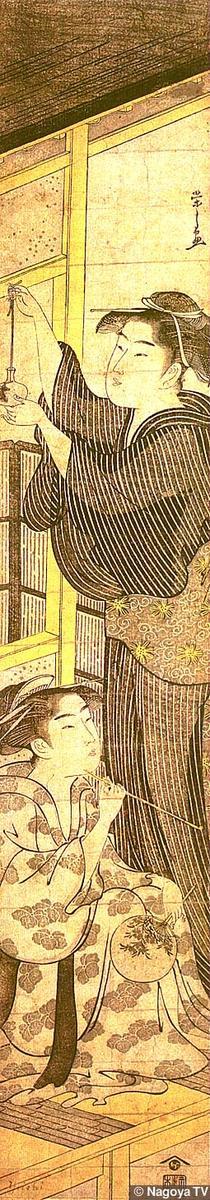 Hosoda Eishi: Two Women Enjoying the Cool Evening Breeze - Japanese Art Open Database