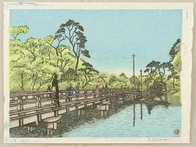 笠松紫浪: Benkei Bridge - Japanese Art Open Database