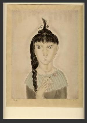 Foujita Tsuguji: Girl with Braid - Japanese Art Open Database
