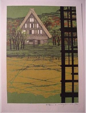 北岡文雄: Unknown, house, farm - Japanese Art Open Database