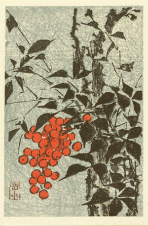 Gakusui Ide: Unknown, berries, plant - Japanese Art Open Database