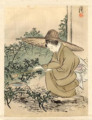 尾形月耕: Opening the Teahouse - Japanese Art Open Database