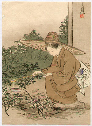 尾形月耕: Opening the Teahouse - Japanese Art Open Database
