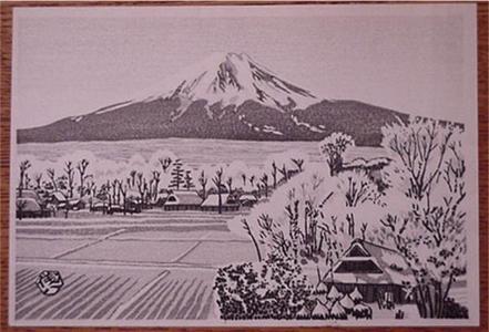 Gihachiro Okuyama: snowcapped Mt Fuji - Japanese Art Open Database