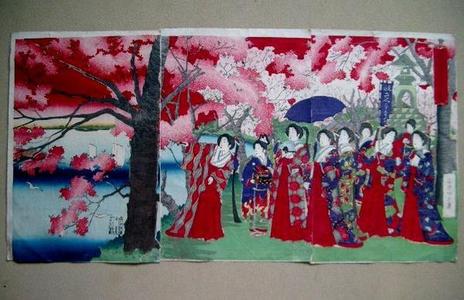 Adachi Ginko: Scene of Sightseeing on the Riverbank of Sumitakuma — 墨陀堤遊覧之図 - Japanese Art Open Database