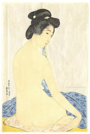 橋口五葉: Woman after a Bath — 化粧の女 - Japanese Art Open Database