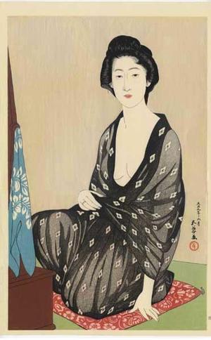 Hashiguchi Goyo: Woman in a Summer Kimono — 夏衣の女 - Japanese Art Open Database