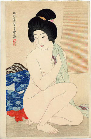 Hakuho Hirano: After a Bath - Japanese Art Open Database