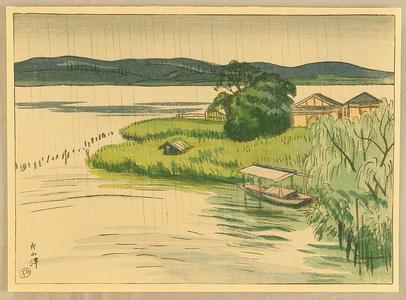 Hakuho Hirano: Rain Scene - Japanese Art Open Database