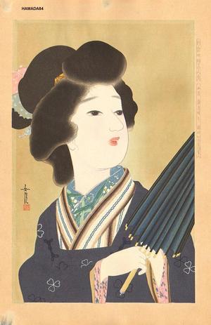 Hamada Josen: May- Umbrella - Japanese Art Open Database