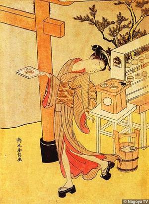 Suzuki Harunobu: Osen the Tea-shop Waitress - Japanese Art Open Database