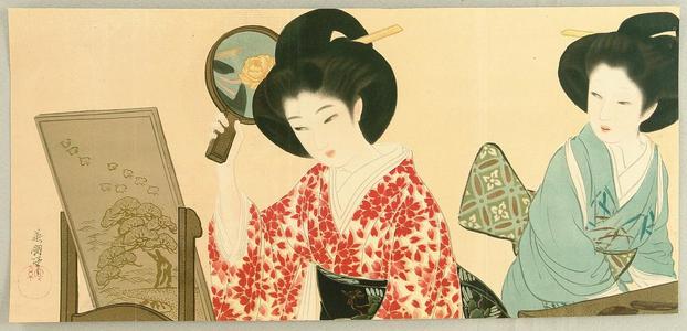 Hirezaki Eiho: Beauties and a Mirror - Japanese Art Open Database