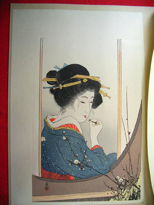 Hirezaki Eiho: Plum Beauty - Japanese Art Open Database