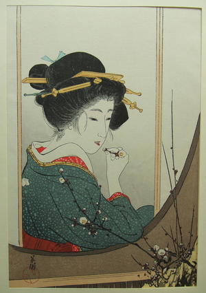 Hirezaki Eiho: Plum Beauty - Japanese Art Open Database