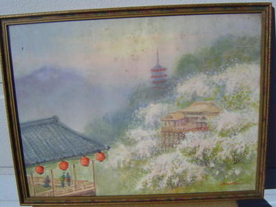 吉田博: Kiyomizu Temple in spring - Japanese Art Open Database