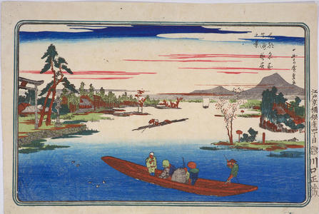 Utagawa Hiroshige: Late Spring at Massaki — 真崎暮春景 - Japanese Art Open Database