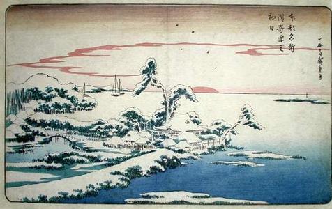 Utagawa Hiroshige: Unknown title — 洲嵜雪之初日 - Japanese Art Open Database