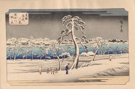 歌川広重: View From the Sumida River Embankment - Japanese Art Open Database