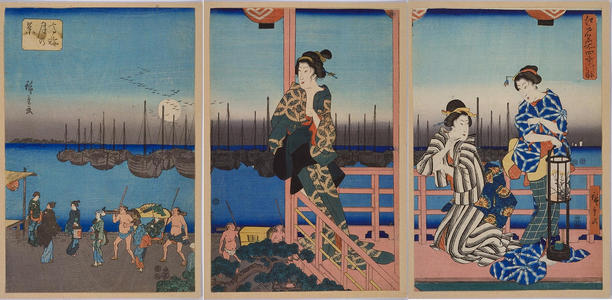 Utagawa Hiroshige: Moon Light at Takanawa — 高輪月の景 - Japanese Art Open Database