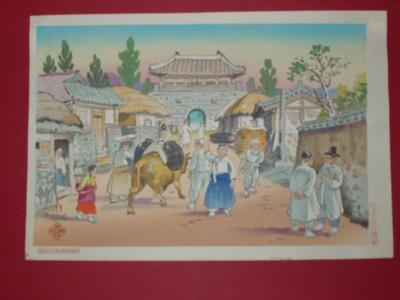 Hiyoshi Mamoru: Korean Market - Japanese Art Open Database