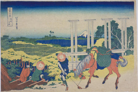 葛飾北斎: Senju in Musashi Province — 武州千住 - Japanese Art Open Database