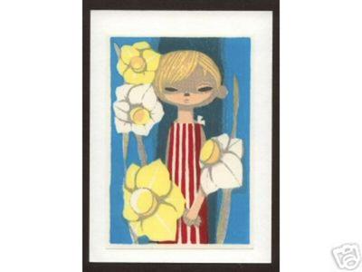 Ikeda Shuzo: Girl and Daffodils - Japanese Art Open Database