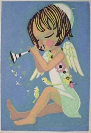 Ikeda Shuzo: Unknown- Angel and Trumpet - Japanese Art Open Database