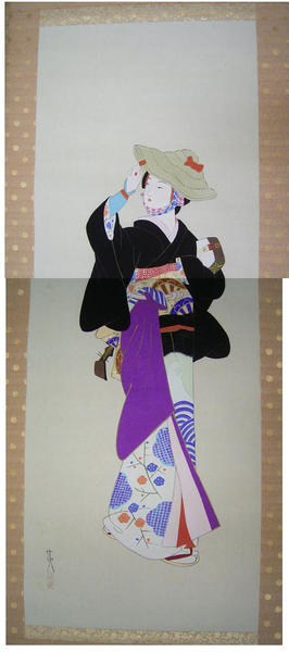 Ishikawa Kiyohiko: Torioi - New Year Day Festival — 鳥追 - Japanese Art Open Database
