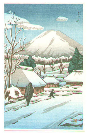 Tsuchiya Koitsu: Snow scene of Fuji - Japanese Art Open Database