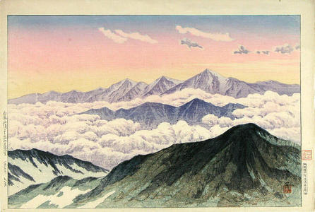 Henmi Takashi: Tateyama Mountains from White Horse Peak (Hakuba Peak) - Japanese Art Open Database