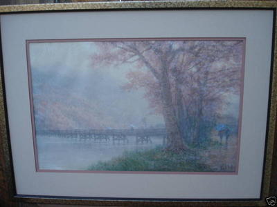 Ito Yuhan: Bridge in Autumn - Japanese Art Open Database