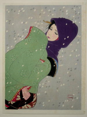 Iwata Sentaro: Snowstorm - Japanese Art Open Database