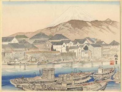 Jokata Kaiseki: Fuji from the Banks of the Kano River - Japanese Art Open Database