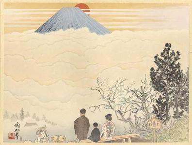 Jokata Kaiseki: Fuji from the summit of Mt Shichimen - Japanese Art Open Database