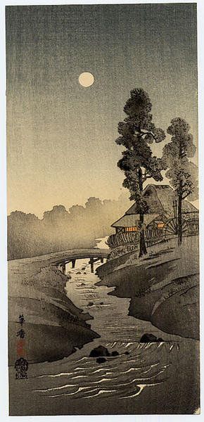 Kako Morita: River and Moon - Japanese Art Open Database