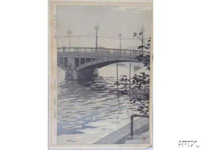 笠松紫浪: Azuma Bridge on the Sumida River - Japanese Art Open Database